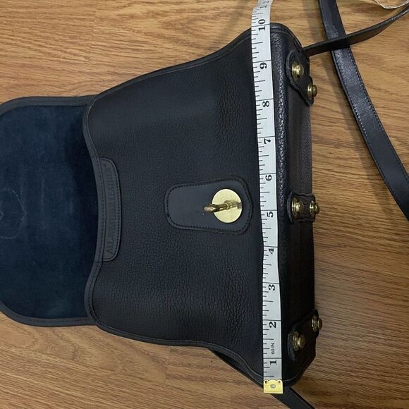 Vintage Dooney & Bourke blue black arrowhead essex leather shoulder cross body - Picture 16 of 16